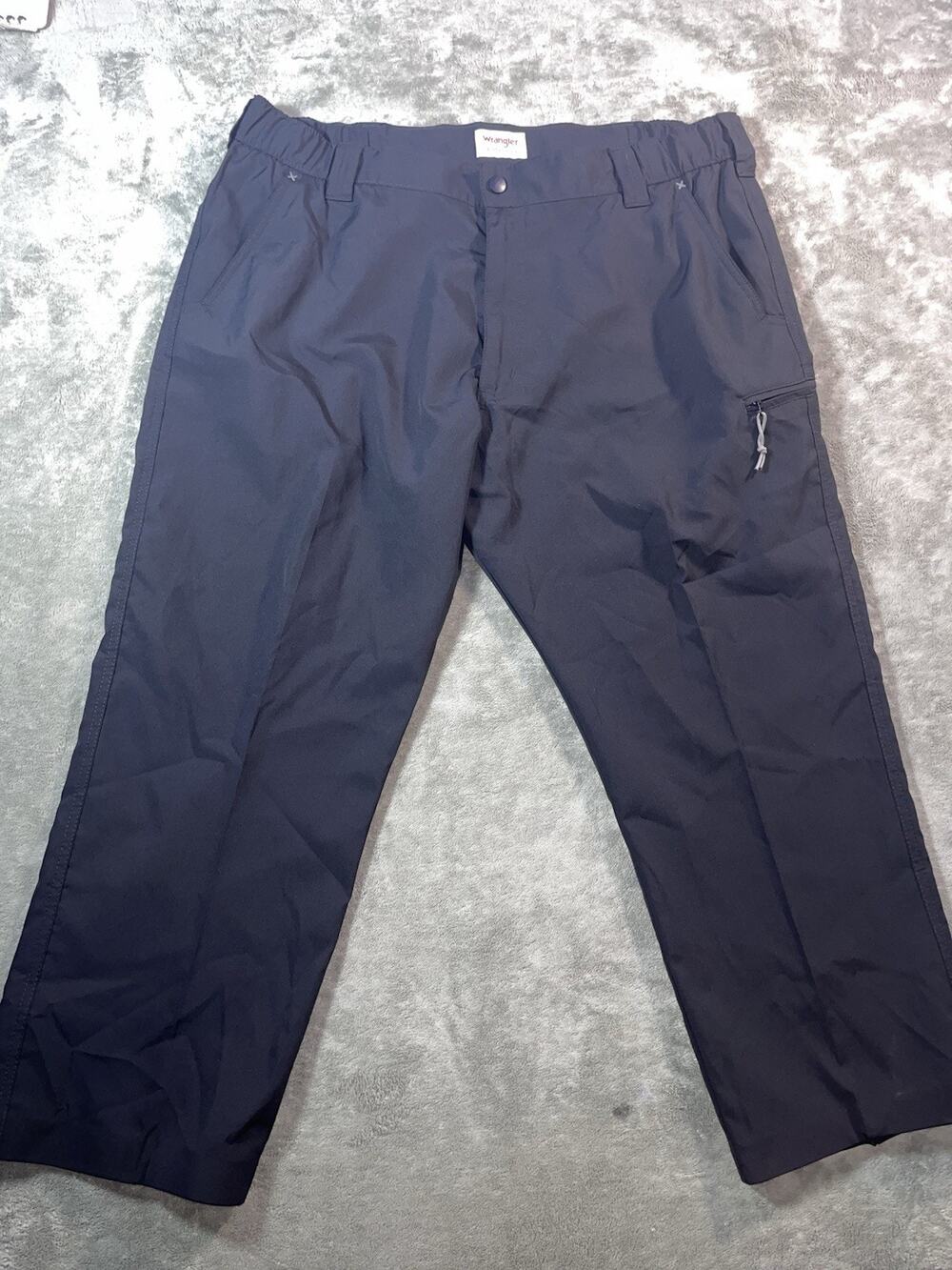 Wrangler Outdoor Performance Utility Pants Men 40x30 Black Hiking Zipper